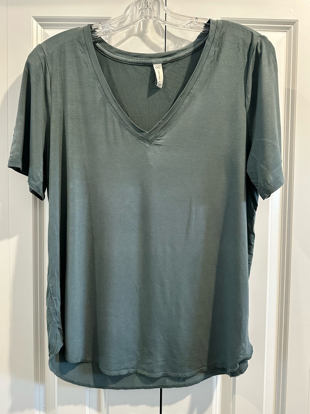 Gentle Fawn V-Neck Short Sleeve Tee in Sage Green